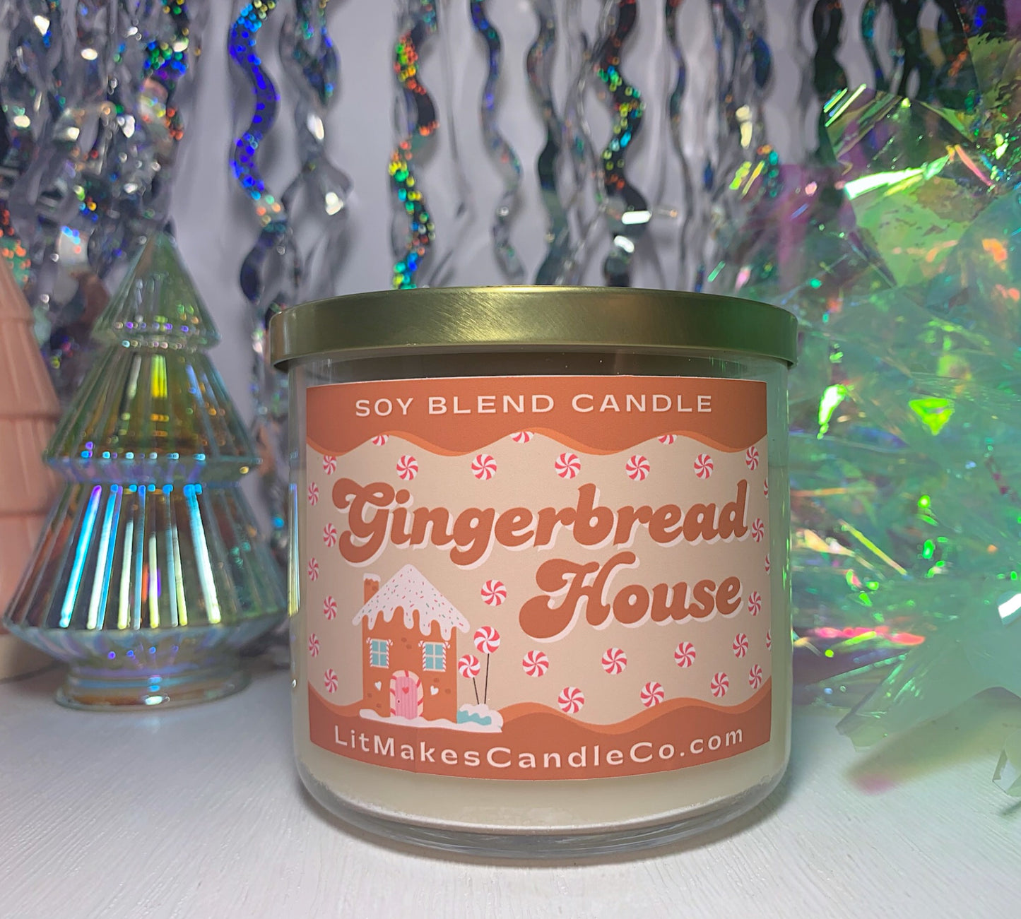 Gingerbread House Container Candle