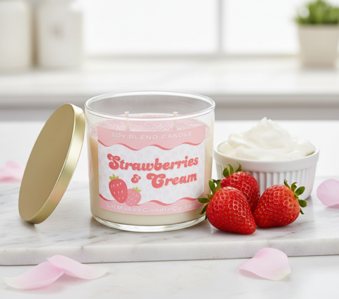 Strawberries & Cream Container Candle