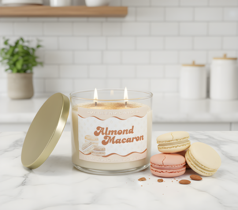 Almond Macaron Container Candle